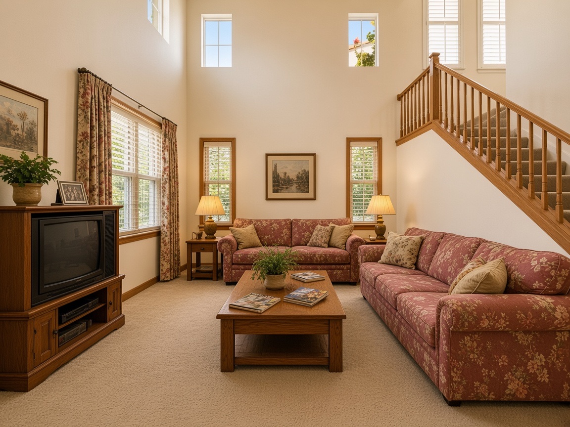 A dated living room before the redesign